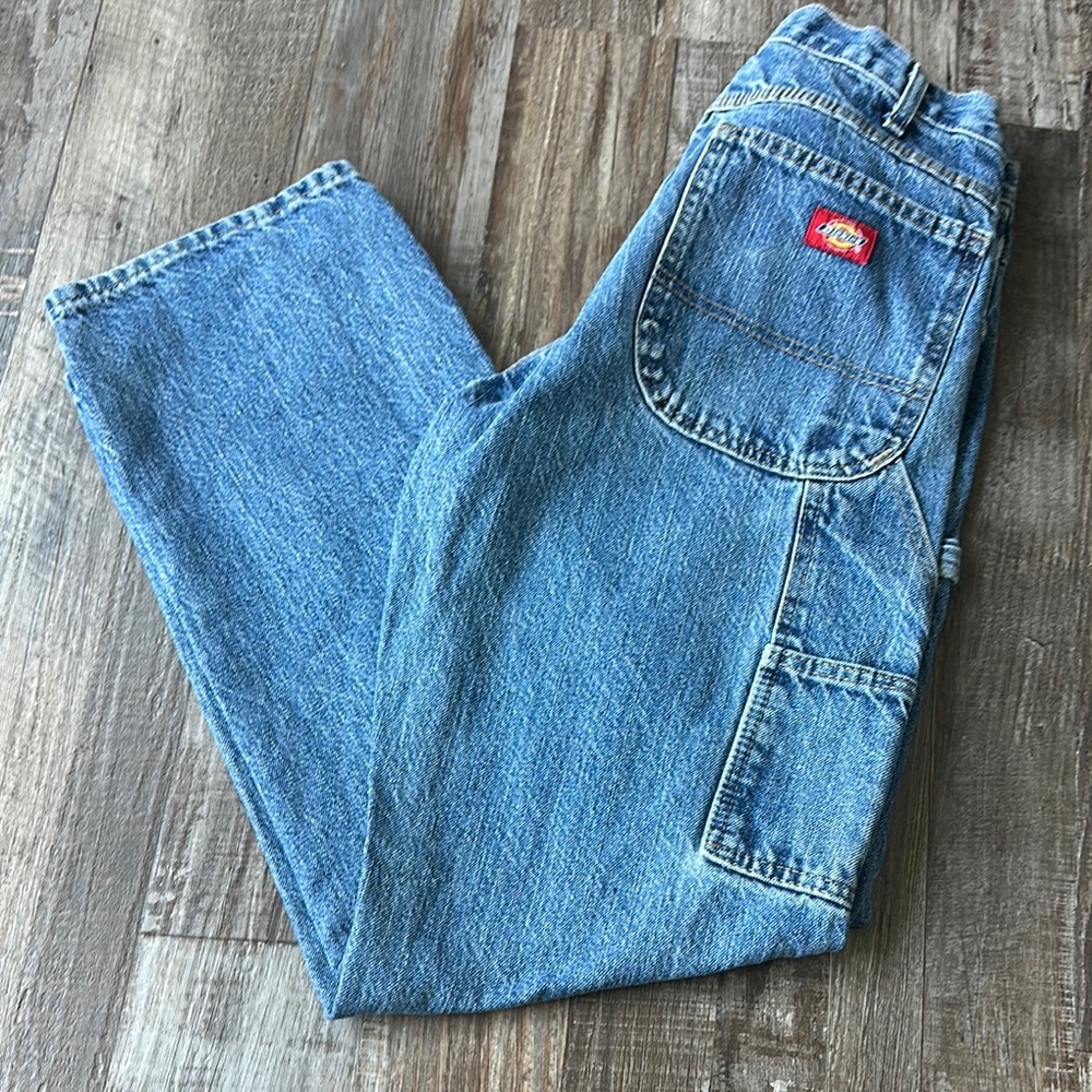 Dickies Relaxed Blue Jeans Classic Workwear Style